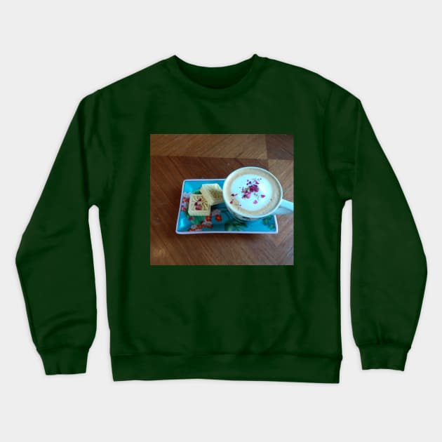 Cappuchino and cookies Crewneck Sweatshirt by Stephfuccio.com